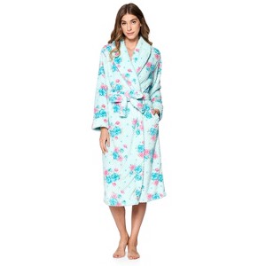Casual Nights Women's Fleece Long Sleeve Plush Robe - 1 of 4