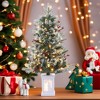 GustoWave Christmas Tree,3 Ft Pre-Lit Artificial Christmas Trees with Potted Base,Snow Flocked Small Christmas Tree,Christmas Decoration - 4 of 4