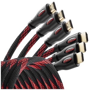 BAM High Speed 4K HDMI Cables - Pack of 3 - 1 of 4