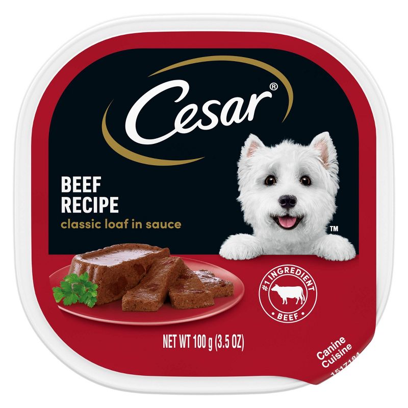 Cesar Loaf in Sauce Beef Recipe Adult Wet Dog Food - 3.5oz, 1 of 11