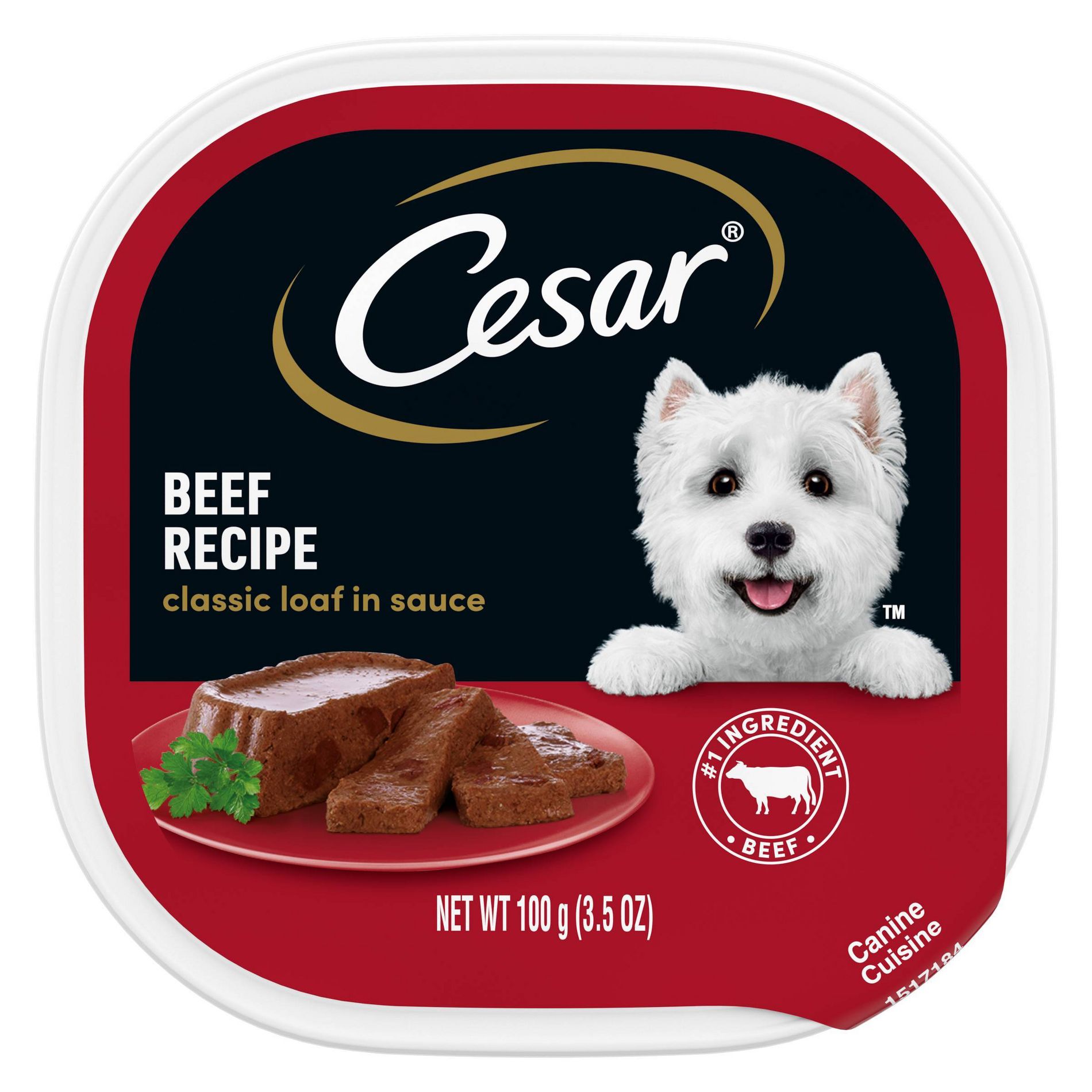 Cesar Classic Loaf in Sauce Beef and Gravy Flavor Small Breed Wet Dog Food - 3.5oz