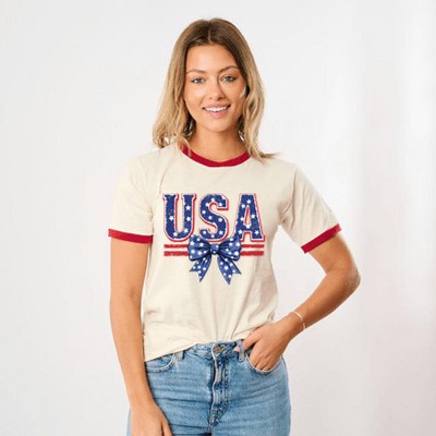 Simply Sage Market USA Star Coquette Ringer Tee