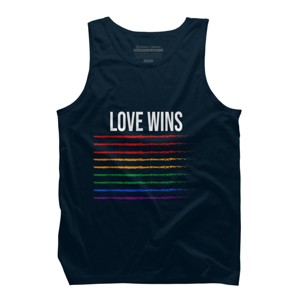 Adult Design By Humans Pride Love Wins Ink Stripes By Belugastore Tank Top - 1 of 2