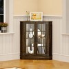 Fredees Farmhouse Corner Cabinet with LED Light, Small Bathroom Cabinet for Laundry, Living Room, Bedroom, or Kitchen - 3 of 4