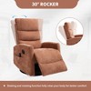 ChicFurnit Living Room Arm Accent Chair Manual Recliner with Rocker Swivel Base Full Body Heat Massage Functions Fabric, 26.38"*35.04"*38.98" - 2 of 4
