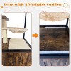 Cat Litter Box Enclosure, Hidden Litter Box Furniture - with Metal Frame, Barn Door, Wooden Cat Washroom, Fits Most Litter Boxes - 4 of 4