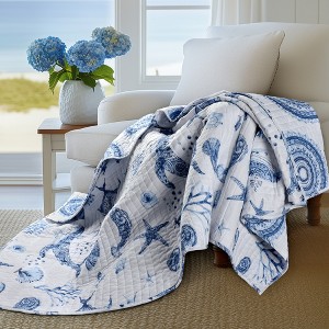 Batik Ocean Quilted Throw - Levtex Home - 1 of 4