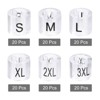 Unique Bargains Clothes Hanger Marker 6 Sizes Fit 0.14" Rod Clear 120 Pcs - 3 of 4