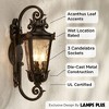 John Timberland Casa Marseille Vintage Rustic Outdoor Wall Light Fixture Bronze Scroll 21 1/2" Hammered Glass for Post Exterior Barn Deck House Porch - 3 of 4