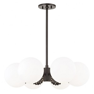 Mitzi Paige 6 - Light Chandelier in  Old Bronze Opal Glossy Shade - 1 of 2