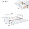 VASIP Twin Size Pine Wood Bed with  Trundle and 3 Storage Drawers ,Space-Saving Design for Kids' Room & Guest Room,Gray - 2 of 4