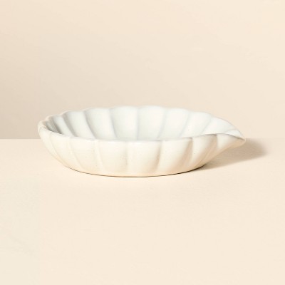 Scalloped Edge Stoneware Spoon Rest Cream - Hearth & Hand™ with Magnolia