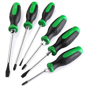 Itopfox 6-Piece Magnetic Screwdriver Set with S2 Steel Blades, Slotted & Phillips Heads, SureGrip Handle for Professional Use - 1 of 4
