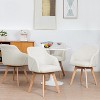 Bekrvio Swivel Dining Chairs with Arm Set of 2 - Modern Linen Upholstered Accent Desk Chairs with Beechwood Legs for Kitchen,Living Room - 4 of 4