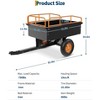 Heavy Duty ATV/UTV Dump Trailer, 15 Cubic Feet, Reinforced Steel Sides, Quick Dump Function - 3 of 4