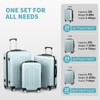 Karl Home Luggage Set of 3, ABS PC Hardside Suitcase Sets with TSA Lock 4 Spinner Wheels Green - 2 of 4