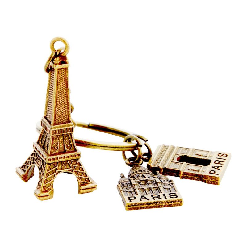 Juvale 6 Pack Paris Keychain, France Souvenir Gift, Eiffel Tower, French Flag, and Arc de Triomphe Metal Key Rings, 5 of 9