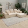 Whisen Modern L-Shaped Modular Sofa, Full Foam Compressed Sofa Couch with Soft Cushions, 5 Pillows - 2 of 4