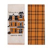 2pk Halloween Haunted House Printed and Plaid Dish Kitchen Towel - Bullseye's Playground™ - 2 of 3