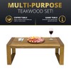 Kinger Home Ezra 4-Piece Patio Furniture Set for 4, Teakwood Frame - 4 of 4