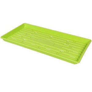 SUNPACK 10" x 20" Heavy Duty Shallow Plastic Seed Starting Tray, 1" - 1 of 3