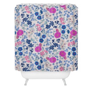 Deny Designs Schatzi Brown Audrey Floral Magenta Shower Curtain - 1 of 2