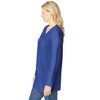 Woman Within Plus Size Perfect Long-Sleeve V-Neck Tunic - 4 of 4
