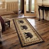 Okak Southwestern Lodge Entryway Rug with Stunning Bear Pattern, Doormat Rugs with Jute Backing, Ruggable Rugs for Entryway, Foyer, Black - 4 of 4