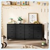 Jojoka 14 Drawer Dresser TV Stand with Charging Station – 63" Black Fabric Entertainment Center for 65-75" TVs, Bedroom & Living Room Use - 4 of 4