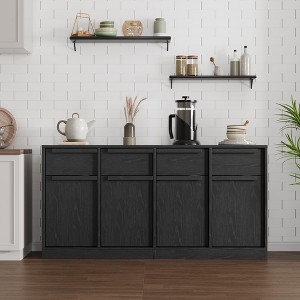 62.4" Large Coffee Sideboard Buffet Cabinet with 4 Drawers, Modern Storage Buffet Table with Storage - 1 of 4