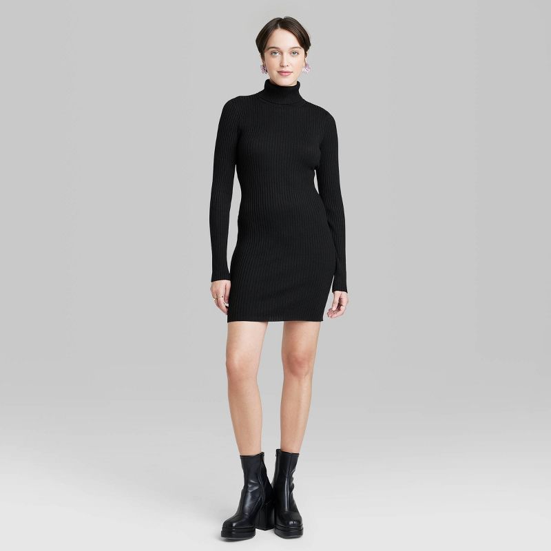 Women's Long Sleeve Bodycon Mini Sweater Dress - Wild Fable™, 3 of 12