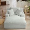 Dolonm 66"Corduroy Leisure Chair, Modern Boneless Compression Sofa Bed, Cushioned Lounge Chair, Deep Seat with Armrests, No Assembly, Living Room - 4 of 4