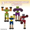 ArtCreativity 5.75" Wooden Toy Transforming Robots (Pack of 3) - 3 of 4