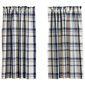Park Designs Canton Plaid Tiers 72" x 36" Pair of 2 - 1 of 4