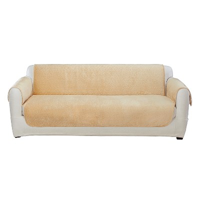 Elegant Vermicelli Loveseat Furniture Protector Champagne - Sure Fit