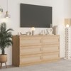 Rattan Dresser for Bedroom, Wood Storage Dresser with 6 Drawers, Modern Wide Dressers & Chest of Drawers with Anti-Tip Kit - 4 of 4