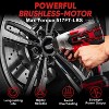 SILVEL Cordless Impact Wrench 1/2 inch, 517 Ft-lbs (700N.m) Max Torque Brushless High Torque Impact Wrench w/ 4.0Ah Li-ion Battery, 6 Sockets - 2 of 4