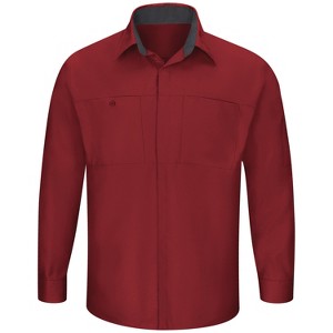 Red Kap Men's Long Sleeve Performance Plus Shop Shirt With Oilblok Technology - 1 of 4