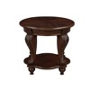 NicBex 22 Inch Round Side Table Retro Wooden End Table with Storage Shelf and 4 Legs for Living Room, Bedroom - 3 of 4