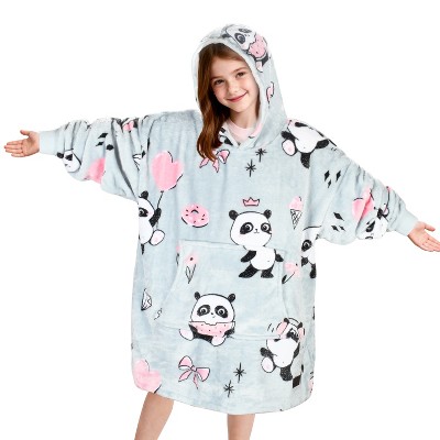 Catalonia Kid Wearable Blanket Hoodie Sweatshirt, Oversized Fleece Girl Soft Hoodie Sweatshirt with Large Front Pocket, Cozy Gift for Teen Boy Girl