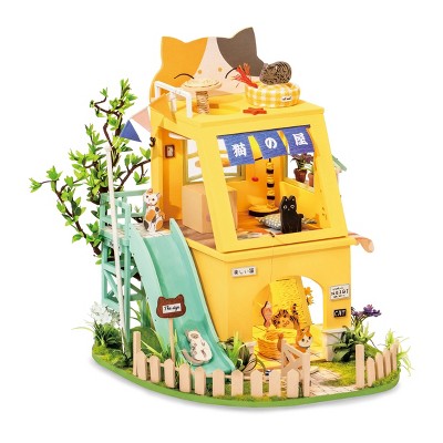 Cat House DIY Miniature House Kit - Hands Craft