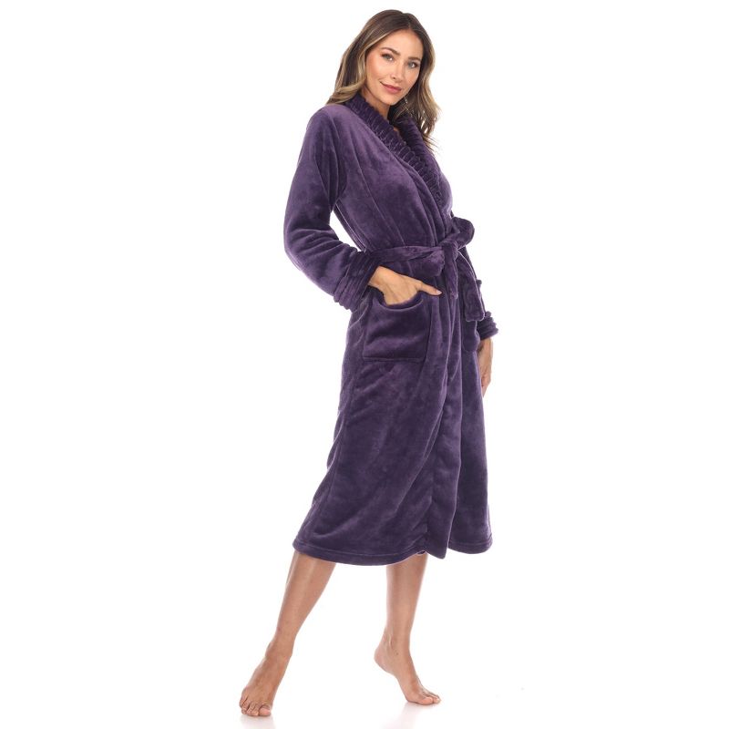 Women's Super Soft and Cozy Lounge Robe  - White Mark, 3 of 5