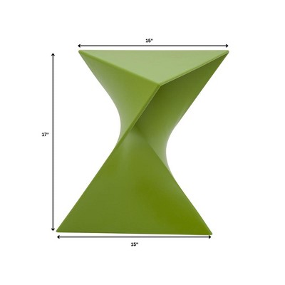 Randolph Vibrant Green Triangular Plastic Side Table