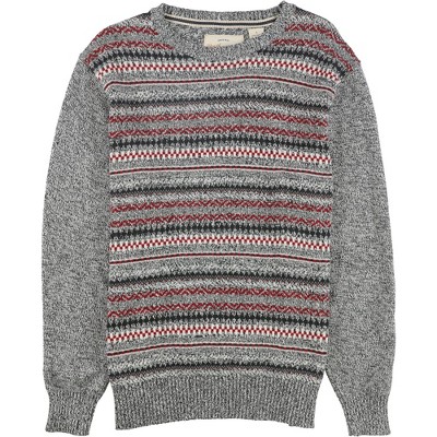 Weatherproof Mens Fair Isle Stripe Knit Sweater