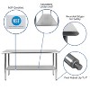 Flash Furniture Stainless Steel 18 Gauge Prep and Work Table with Undershelf - NSF Certified - 3 of 4