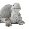 10" x 13" Magnesium Oxide Country Turtle Garden Sculpture White - Olivia & May: Patio Accent, Lawn Decor - 3 of 4