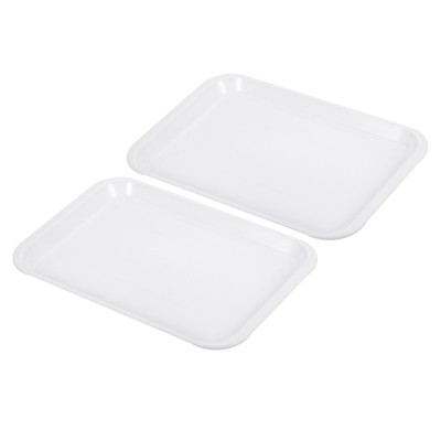 Unique Bargains Plastic Rectangle Reusable Fast Food Dining Areas Serving Trays
