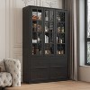 FUFU&GAGA 47.2 "W Modular Combination Display Cabinet Glass Door Wooden Pantry Organiser - 3 of 4