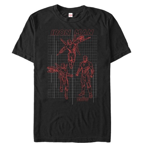 Men s Marvel Avengers Avengers Infinity War Iron Man Grid T shirt Target
