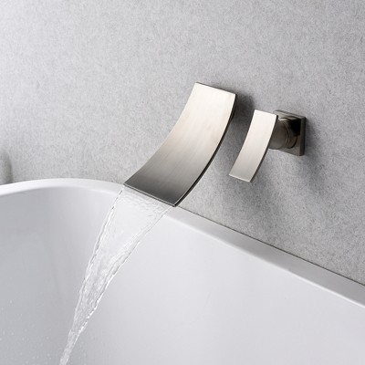 SUMERAIN Waschbeckenarmatur Mit Wasserfall-Auslauf – Chrom, 3-Loch, Für Badezimmer, 130 Mm Hoch